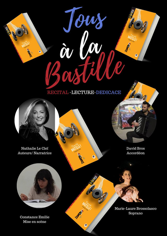 Affiche de « Tous à la Bastille », récital, lecture et dédicace